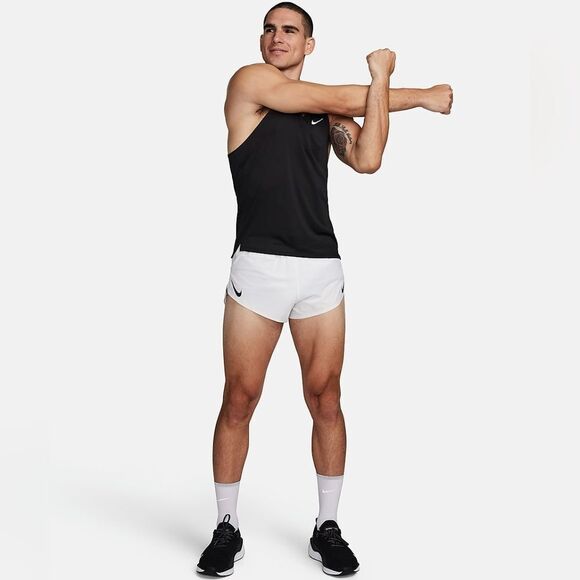 Nike Aeroswift DRI-FIT ADV 2" Lined Running Shorts L White Black FN3349-010 New - Picture 16 of 16